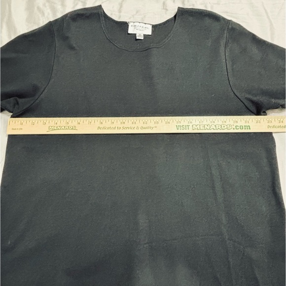 Emanuel Ungaro Woman Heavyweight Short Sleeve Black Tee Size 2X - Picture 7 of 8
